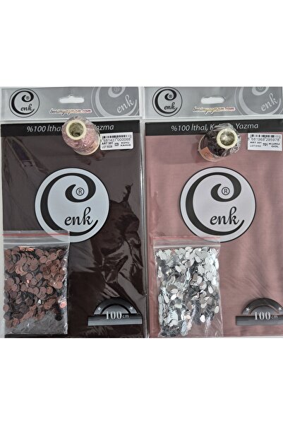 Cenk 2'li düz yazma İp ve Boncuk Kombini kuru gül koyu kahve