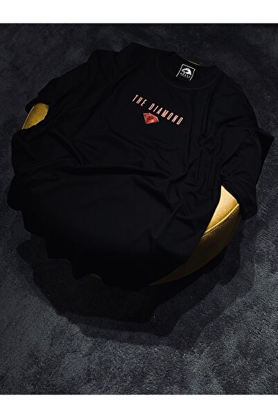 Spark Collection Ufc Diamond Dustin Poirier 100% Cotton Relax Fit Crew Neck Black Tshirt