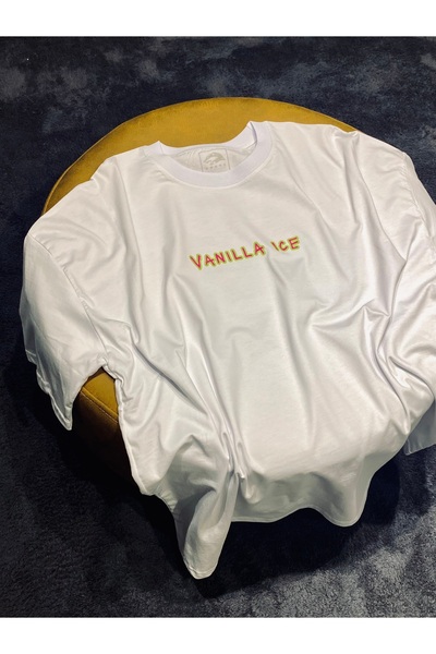 Spark Collection Ice Ice Baby 100% βαμβακερό μπλουζάκι με λαιμόκοψη σε λευκό χρώμα