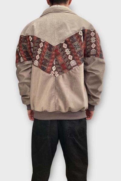 CANMODA (7455) Large Size Vintage Patterned Special Jacket