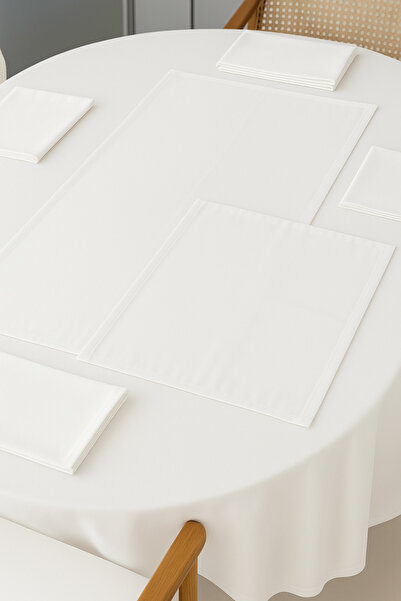 Mirilliahome 8 Piece Tablecloth Dowry Set – Large Tablecloth, Runner and American Service - Napkin Holder