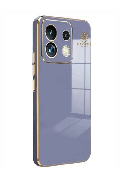 Massemr Xiaomi Poco M6 Pro 4g Case Shiny Gold Foil Luxury Premium Silicone Cover Transparent Impact Protective