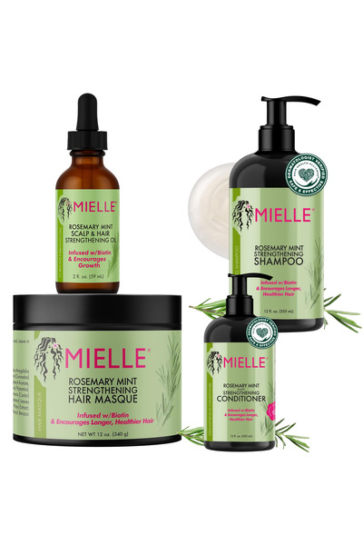 mielle organics مجموعة أورجانيكس المكونة من 4 قطع: زيت 59 مل + شامبو 355 مل +...
