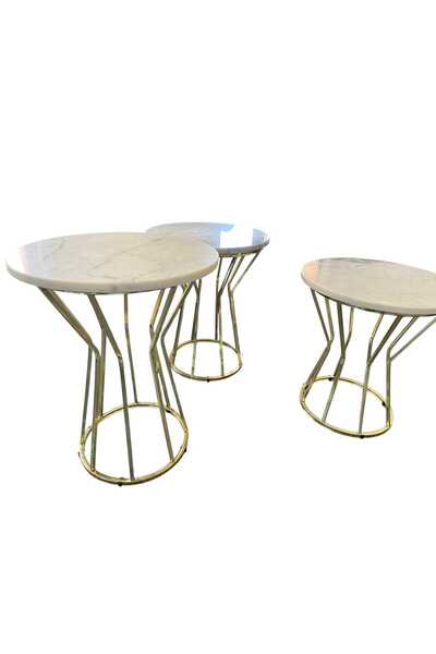 marmora home 3lü Mermer Zigon Sehpa