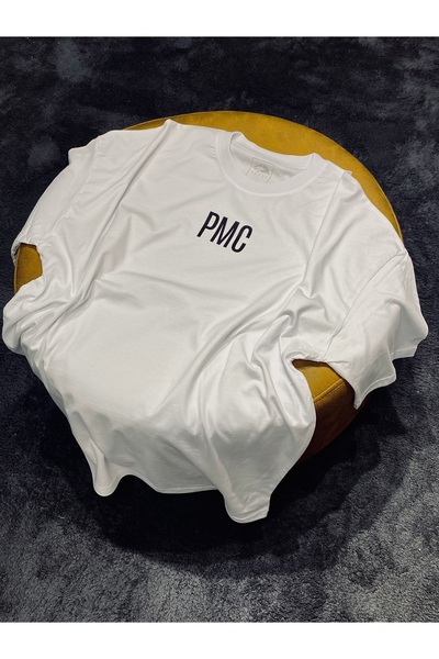 Spark Collection PMC 100% βαμβακερό μπλουζάκι με λαιμόκοψη σε λευκό χρώμα