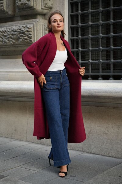 buqre's moda Товстий м'який трикотажний кардиган