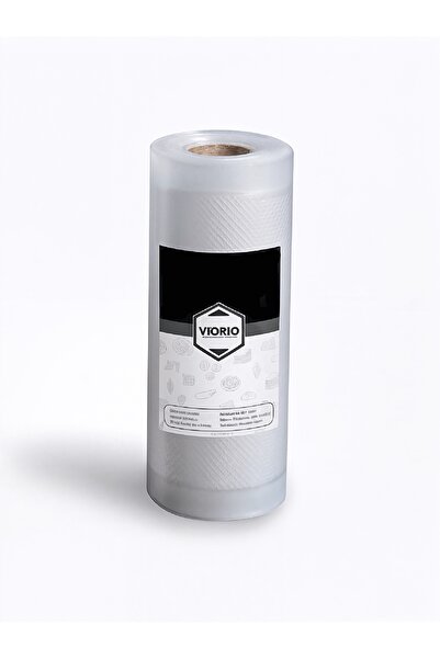 VI'ORIO 20cm X 5m (2 Adet) Rulo Tırtıklı Vakum Makinesi Poşeti Vakum Poşeti