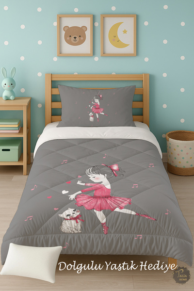 Talia Home Simpson Patterned Single Children's Quilt Sleeping Set Tlag-270