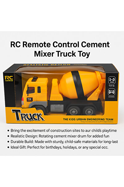 TSUMAB RC Remote Control Cement Mixer Truck Toy