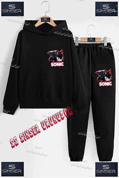 SS SİNSER Set de trening cu hanorac cu imprimeu special „SONIC SYH KAFA LOGO”...