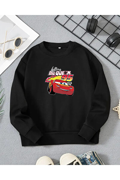 haha Erkek Çocukları için Monster Truck Baskılı Uzun Kollu T-shirt