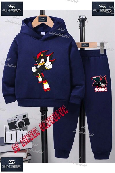 SS SİNSER Children's Unisex Special Printed Hoodie and Sweatpants Set with th...