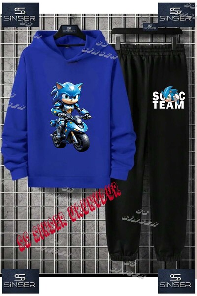 SS SİNSER طقم بدلة رياضية للأطفال من الجنسين بطباعة خاصة 'سونيك موتورين'