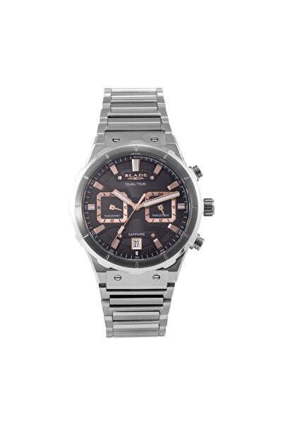 Blade Admiral Grey 3686 G 2 SGS SS Case & Band Multifunction Men's Watch