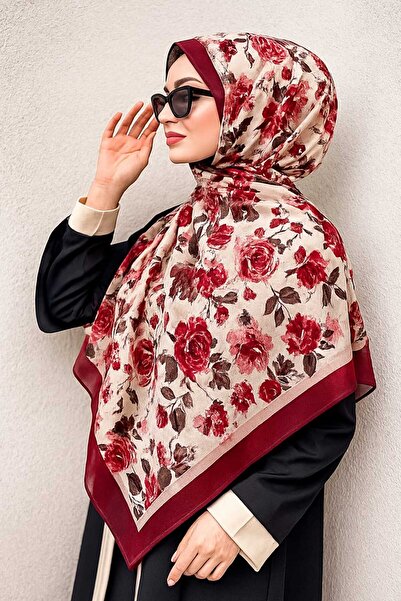 SHİROSA ŞAL DE BUMBAC CU MOTIVE FLORALE