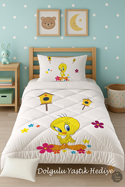 Talia Home Дитячий ковдра з малюнком Твіті для однієї людини, комплект для сн...