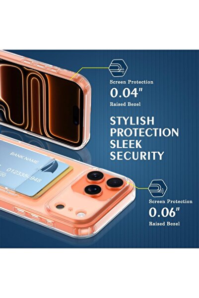m.tk moveteck Apple iPhone 17 Pro Max Case Shock-Absorbing Cover with Camera Protection and Corner Protection, Card Holder Wallet