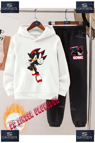 SS SİNSER Children's Unisex Special Printed Hoodie and Sweatpants Set with th...