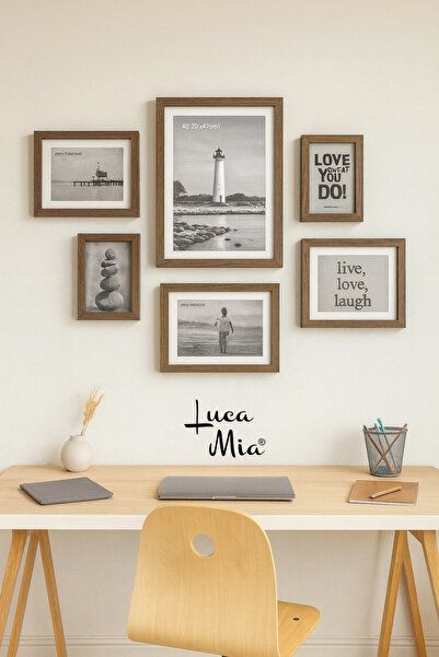 Luca Mia Luca Collage 6 Piece Picture Frame – Wall Photo Frame Set, Decorative Collage Frame Kit