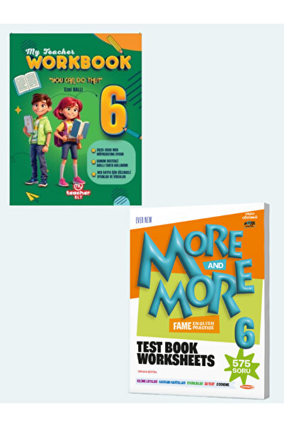 Kurmay ELT 6 MORE&MORE FENOMEN TEST BOOK WORKSHEETS arı My Teacher Work Book