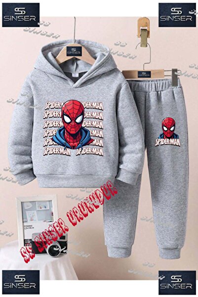 SS SİNSER Παιδικό Unisex Σετ Φούτερ με Κουκούλα και Στάμπα "ORMCKMAN HEAD WRI...