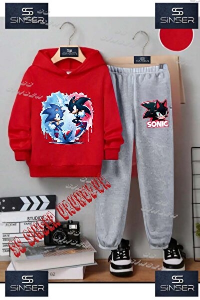 SS SİNSER Children's Unisex Special Printed Hooded Tracksuit Set with Hoodie ...