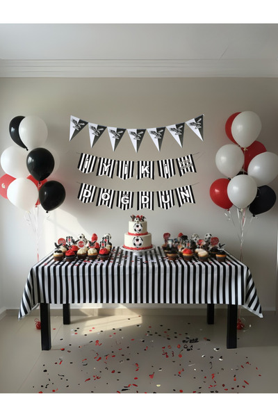 Umamiçe مفرش طاولة ذو طابع أبيض وأسود – 120 × 180 سم