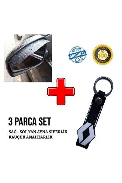 Lazer Store Renault Express ile Uyumlu Carbon Ayna Siperlik ve Kauçuk Anahtar...