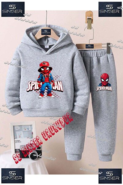 SS SİNSER Set de trening cu hanorac imprimat pentru copii, unisex, cu textul ...