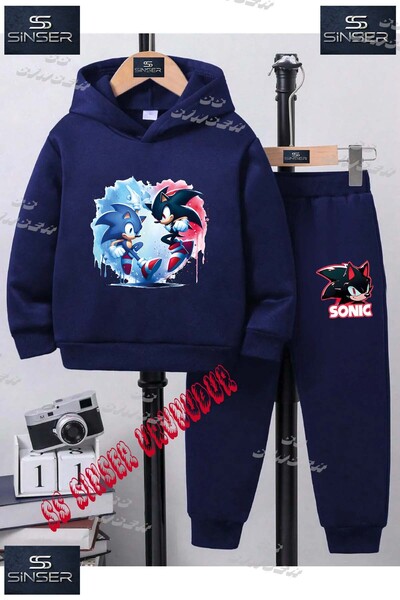 SS SİNSER Children's Unisex Special Printed Hooded Tracksuit Set with Hoodie ...