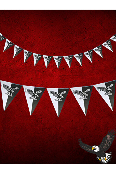 Umamiçe علم مزخرف باللونين الأسود والأبيض - علم عيد الميلاد