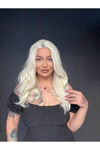 Suzan Peruk Doğal Görünümlü Dalgalı Sentetik Tül Peruk - Isıya Dayanıklı ve Ş...