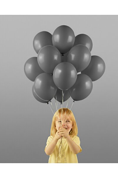 Evabrite 12Inc Large Size Gray Color Balloon High Quality 100 Pieces - Birthday Party Decoration