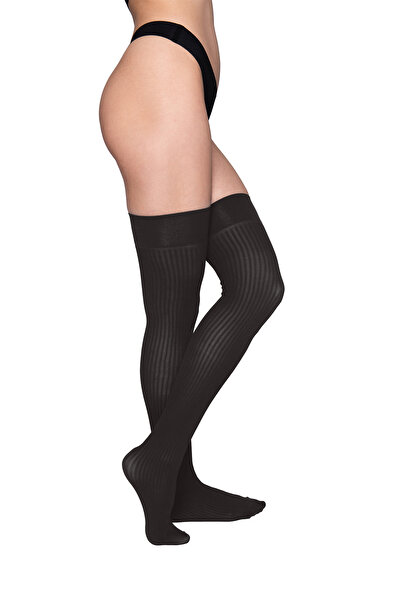 PETRA-ELISA Șosete peste genunchi 60 DEN Miruna, Negru, L