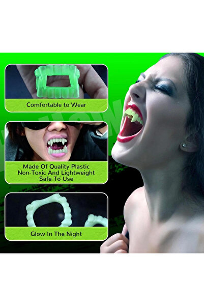 Lisinya Glow-In-The-Dark Double Palatal False Vampire Teeth - Tygoo