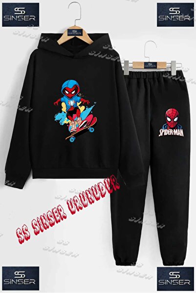 SS SİNSER Παιδικό Unisex Σετ Φούτερ με Στάμπα "ORMCKMAN COCUK KAYKAYLI "