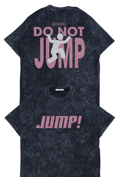 Fuddy Moda Unisex Do Not Jump Blackpink Back Printed Washable T-Shirt, Oversi...