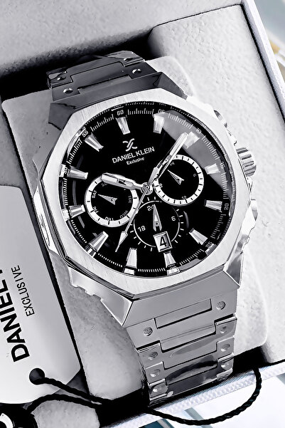 Daniel Klein Exclusive Men's Wristwatch Waterproof Stainless Silver Color Steel Band - Gift Bracelet Dke2143C5