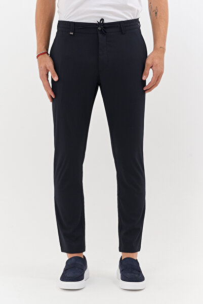 BLACK LEE Erkek Çizgili Jogger Beli Lastikli Bağcıklı Likralı Rahat Kalıp Pantolon