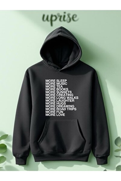 Vordevia Hanorac More cu imprimeu Cotton 3 Thread O supradimensionat