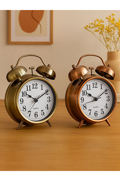 moryconcept Metal Nostaljik Çalar Saat – Büyük Boy Dekoratif ve Şık Tasarım