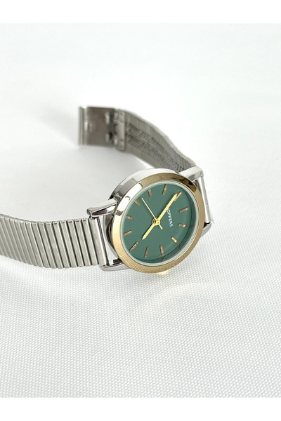 Choppers Yeşil Kadranlı Çelik Kordonlu Kadın Saat