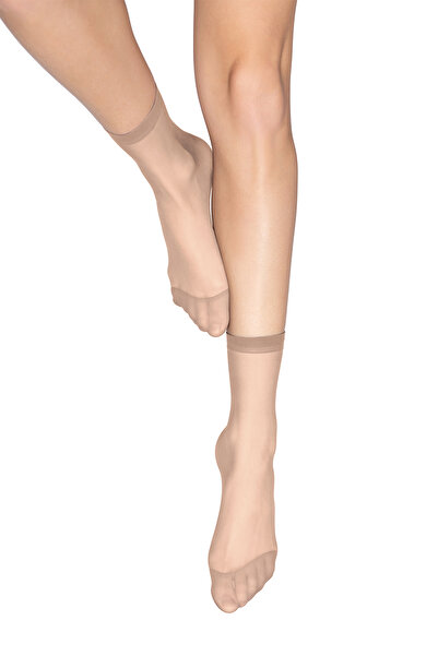 PETRA-ELISA Σετ 2 ζευγάρια Κάλτσες Lycra 1/4, 15 DEN, Καραμέλα, One Size