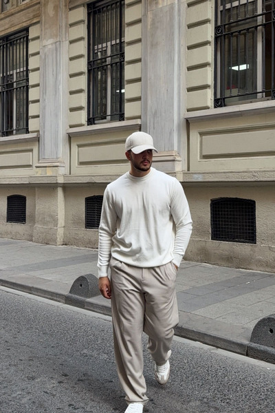 Livio Ferri Acton Men's 100% Organic Cotton Crew Neck Knit Sweater