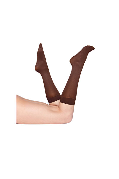 PETRA-ELISA Κάλτσες Μικροΐνα 3/4 60 DEN, Καφέ, One Size