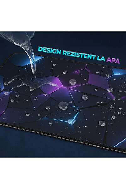 TnsAround Mousepad Gaming Profesional 3D TNS®, Cauciucat, Rezistent la Apa, Viteza Alunecare Marita, 90x40 cm