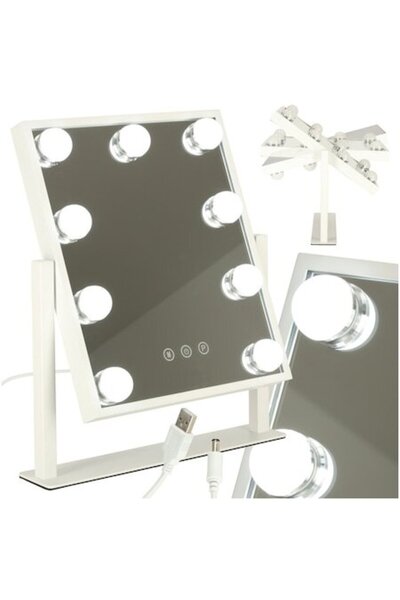 CIUPIGo Professional LED Makeup Mirror CIUPIGo® with 9 Bulbs, Adjustable Brightness and Color Temperature