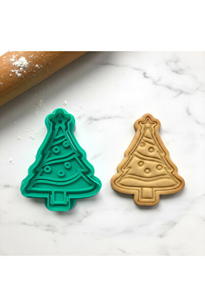 Craftelle قالب كوكيز شجرة عيد الميلاد المزخرف |   نجوم ونقوش |   حفلة رأس الس...