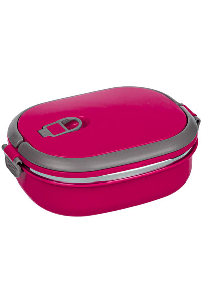OEM Stainless steel insulated food container with lid and handles, 700ml, Fuchsia