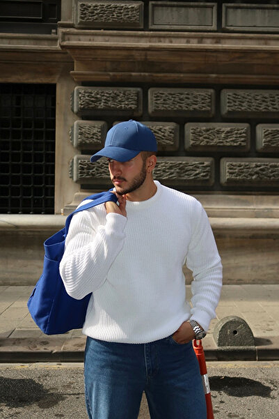 Livio Ferri Koba Men's Thessaloniki Knit Oversize Crew Neck Thick Sweater